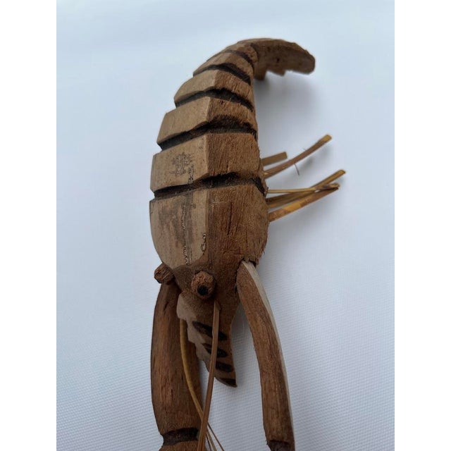 Wood Carved Wood Lobster Sculpture For Sale - Image 7 of 7