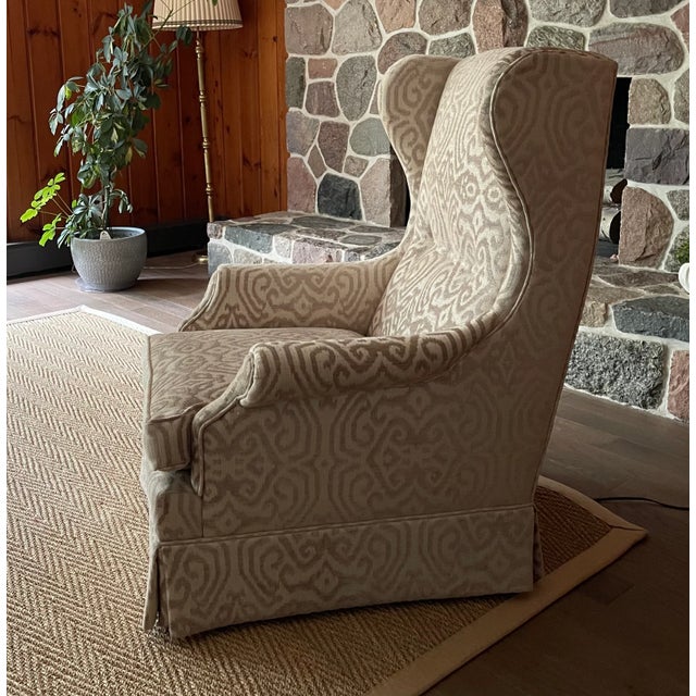 Mid-Century Modern Striking Mid-Century Wingback Chair For Sale - Image 3 of 13