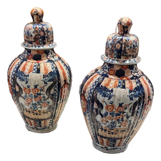 Set of 2, Mid 19th Century Ginger Jar For Sale