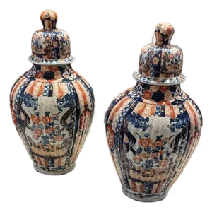 Set of 2, Mid 19th Century Ginger Jar