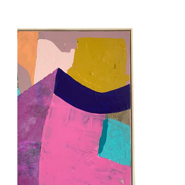 Mixed media on stretched canvas completed in 2024. Signed, dated and wired on the back for easy hanging. Comes framed in...