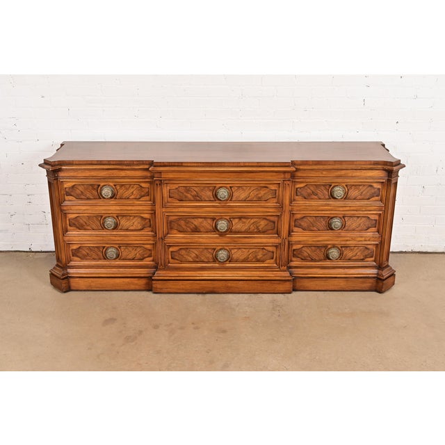 An exceptional French Regency Louis XVI style sideboard, credenza, or long dresser By Karges Furniture USA, Circa 1970s...