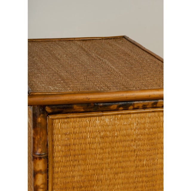 Wood Late 19th Century Victorian Tortoiseshell Bamboo Cabinet For Sale - Image 7 of 8