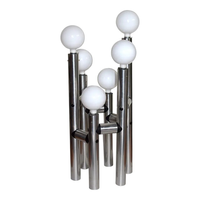 Large Aluminum Floor Lamp from J.T. Kalmar, 1960s For Sale