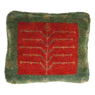 Pasargad DC Fine Hand Knotted Persian Gabbeh Pillow For Sale