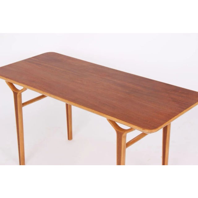 Fritz Hansen Danish Teak and Mahogany Coffee Table by Peter Hvidt & Orla Mølgaard-Nielsen for Fritz Hansen, 1960s For Sale - Image 4 of 10