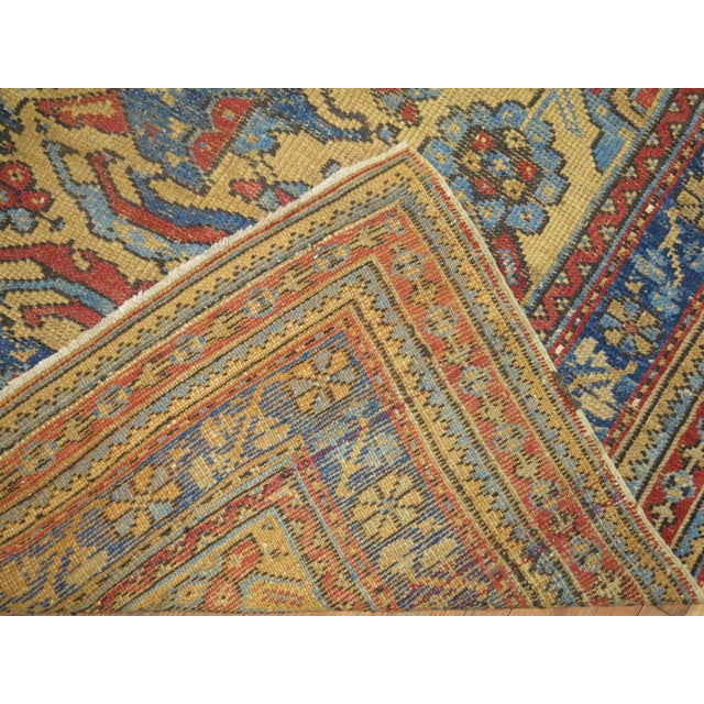 Early 21st Century Antique Turkish Smyra Oushak Square Rug For Sale - Image 5 of 6