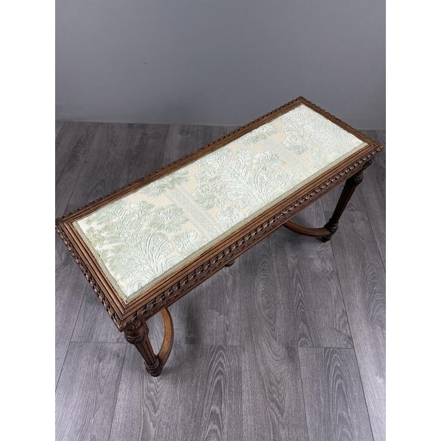 19th Century Louis XVI Carved Wooden Bench For Sale - Image 3 of 7