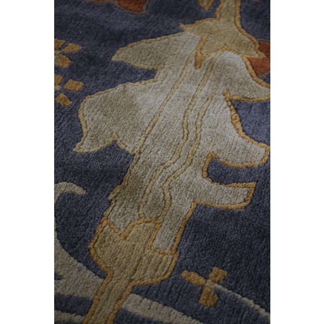 Masterloom Approx. 9x13 Hand Crafted Wool Rug For Sale - Image 4 of 13