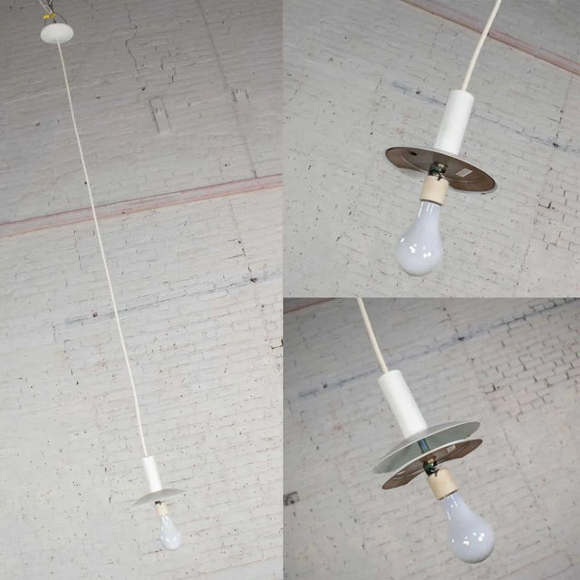 1960s Mid Century Modern Large Globe Pendant Light Blown Milk Glass by Lite Trend of La Palma Ca For Sale - Image 10 of 12