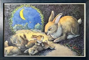 1990's "If You Were My Bunny" Framed Print