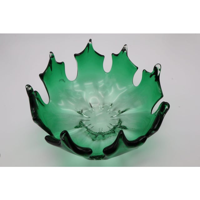 Vintage Murano Glass Green Bowl, 1960s, in Very Good conditions. Designed 1960 to 1969