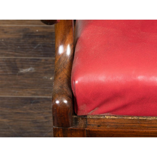 English Regency Period 19th Century Mahogany Horseshoe Back Upholstered Armchair For Sale - Image 11 of 11