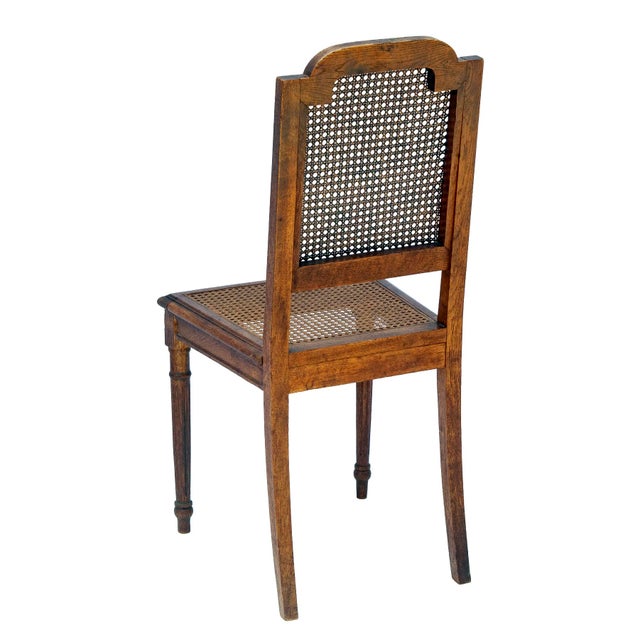 English Early 20th Century Cain Dinning Chair For Sale - Image 3 of 11