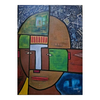 The Organized Mind, Wall Art, Acrylic on Canvas, David Akolo For Sale