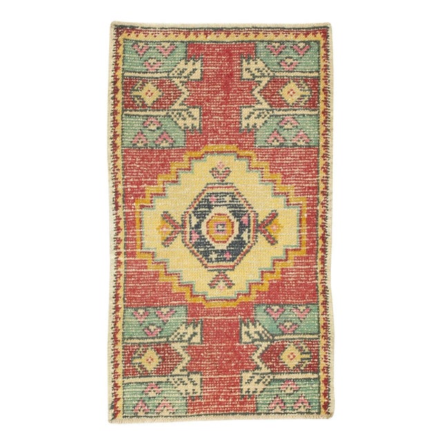 Mini Worn Turkish Rug For Sale - Image 4 of 4
