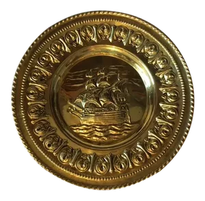 Mid Century Brass Nautical Wall Plaque