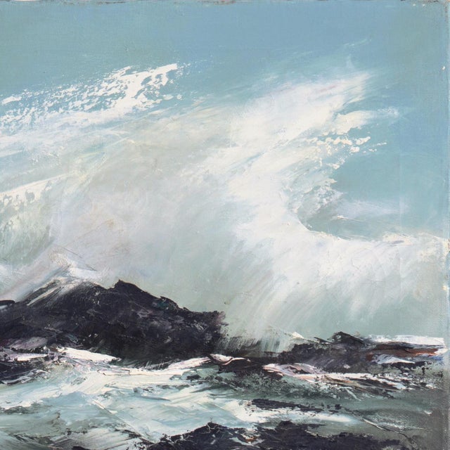 Modern 'Breaking Waves, Hawaii' by Pil Soon Conklin, Association of Honolulu Artists, Vincent Price, O'Ahu For Sale - Image 3 of 8