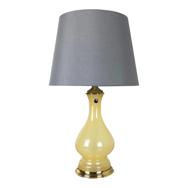Large Opaline Murano Glass Table Lamp from Cenedese Vetri, 1960s For Sale