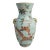 Antique Chinese Qing Turquoise Porcelain Dragon Vase With Lion Mask Ring Handles For Sale