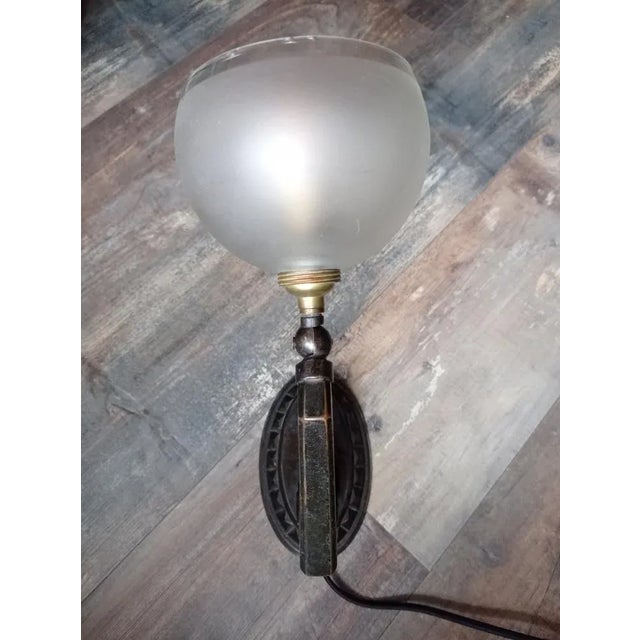Art Deco Table Lamp in Metal, 1920 For Sale - Image 4 of 10