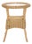 Damary Wicker Rattan Accent Table in Natural with Glass Top For Sale