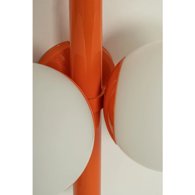 Mid-Century Orbital Wall Light in Orange attributed to Kaiser, Germany, 1970s For Sale - Image 6 of 11
