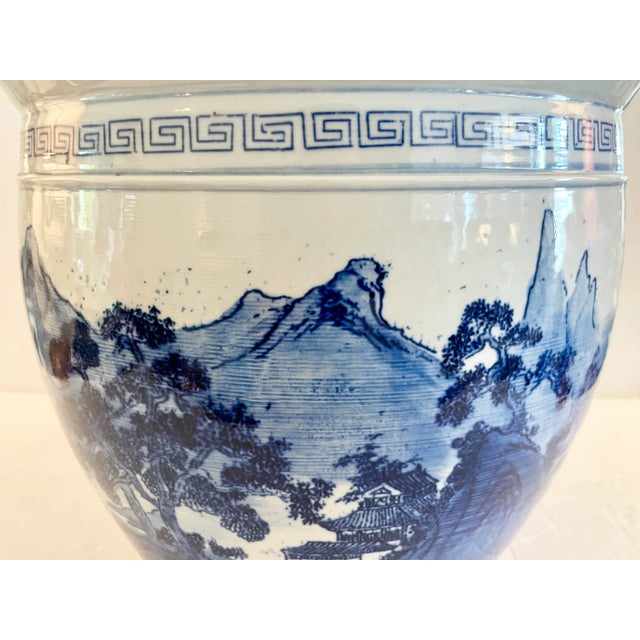 Paint Asian Blue and White Cachepot For Sale - Image 7 of 10