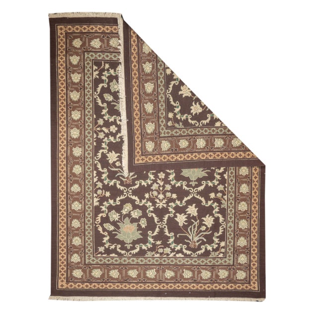 Turkish Sumak Rug 8'0" x 10'0". A technique rather than a specific type, in which warps are wrapped by colored wefts to...