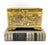 Brilliant, etched brass box with a laquered interior. The exterior features scenes from ancient China etched into the...