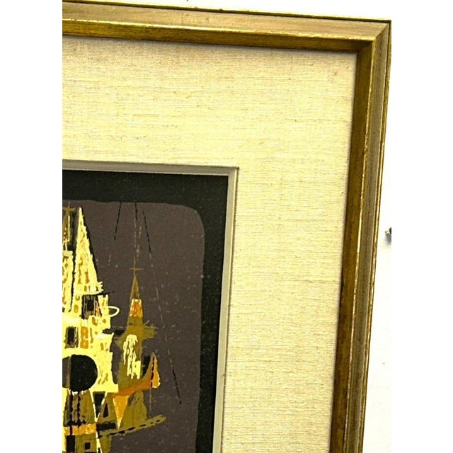 1956 Edward Chavez Gothic Towers Abstract Modernist Lithograph Woodstock School Art For Sale - Image 9 of 12