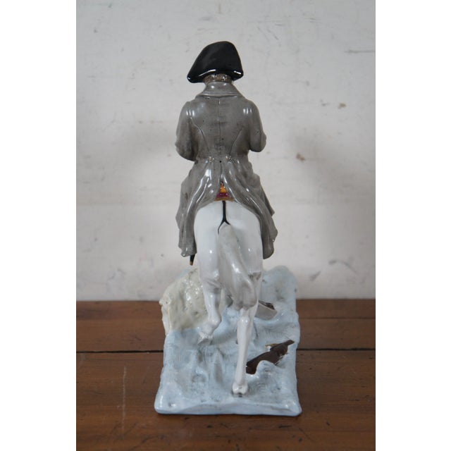 White Early 20th Century German Shiebe Alsbach Kister Kpm Porcelain Napoleon Horse Figurine For Sale - Image 8 of 12