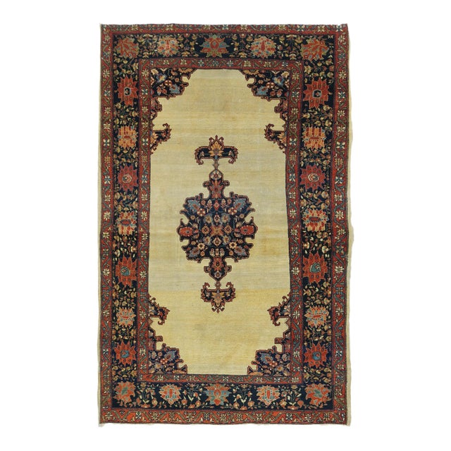 Late 18th Century Antique Farahan Sarouk Rug 4'1'' X 7'0'' For Sale