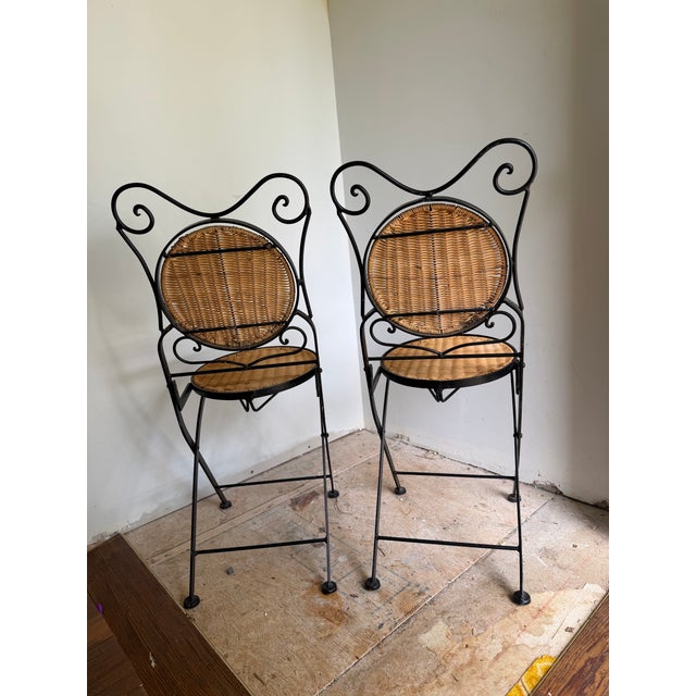 1930s French Iron Bistro Chairs - A Pair For Sale - Image 9 of 11
