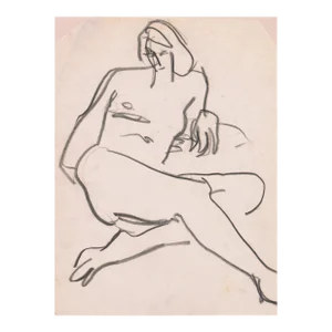 'Seated Nude' by Victor Di Gesu, Paris, Louvre, Salon D'Automne, Académie Chaumière, San Francisco Art Association, Los Angeles County Museum of Art