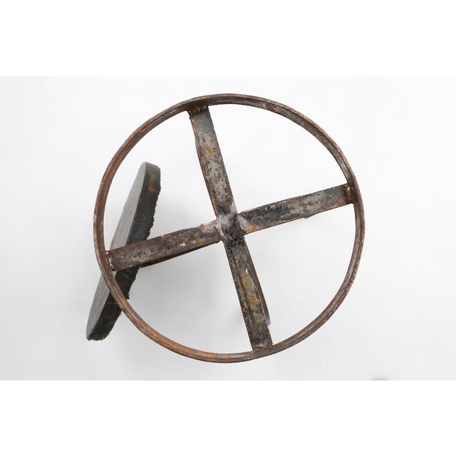 Industrial Black Metal Stool, France, 1920s For Sale - Image 14 of 16