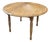 Round Solid Oak Table with Two Extensions For Sale