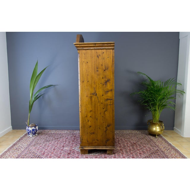 Antique Rustic Baltic Pine Armoire, 1862 For Sale - Image 13 of 18