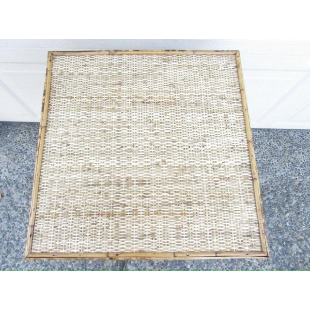 Antique English Tiger Bamboo Table. For Sale - Image 11 of 16