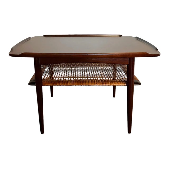 191/4"H x 29 3/4"W x 20"D Lower Shelf: 11 1/2"H, from floor ; 13" x 24" A beautiful walnut table by Poul Jensen. Danish...
