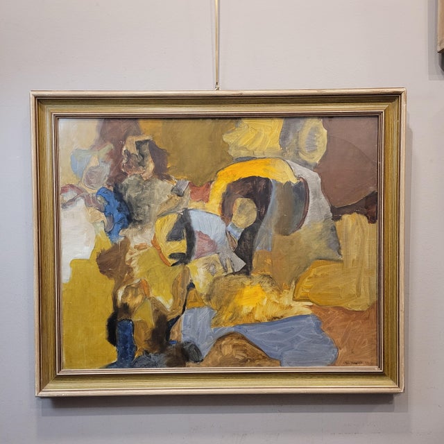 Oil on canvas “Abstract Composition”, Yves Frangeul, 1964 - France Technique: Oil on canvas Title of the work: “Abstract...