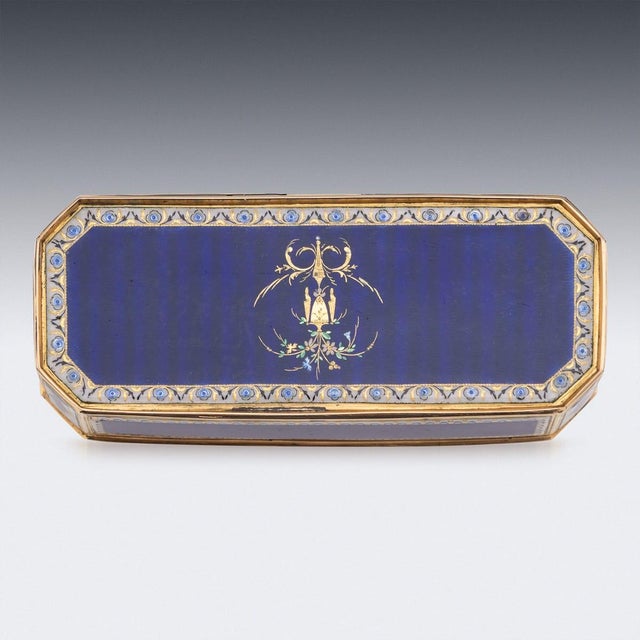 Antique German 18k Gold and Enamel Snuff Box, 1820 For Sale - Image 11 of 18