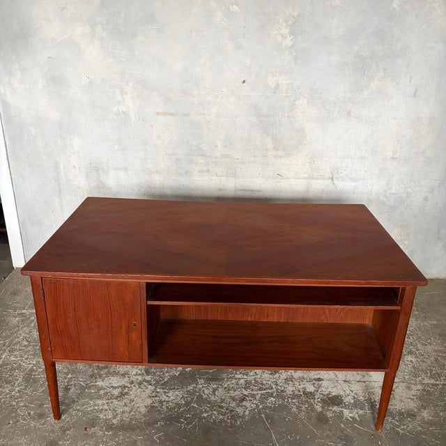Large Mid-Century Danish Teak Twin Pedestal Executive Desk, 1960s For Sale - Image 10 of 11
