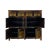 Chinese Tibetan Orange Yellow Flower Graphic Storage Cabinet For Sale - Image 4 of 7