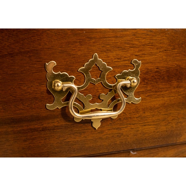 1990s Madison Square 4 Drawer Mahogany Server Commode For Sale - Image 11 of 16