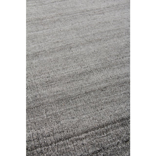 Transitional Exquisite Rugs Creil Hand loom Bamboo/Silk Gray Rug-10'x14' For Sale - Image 3 of 11