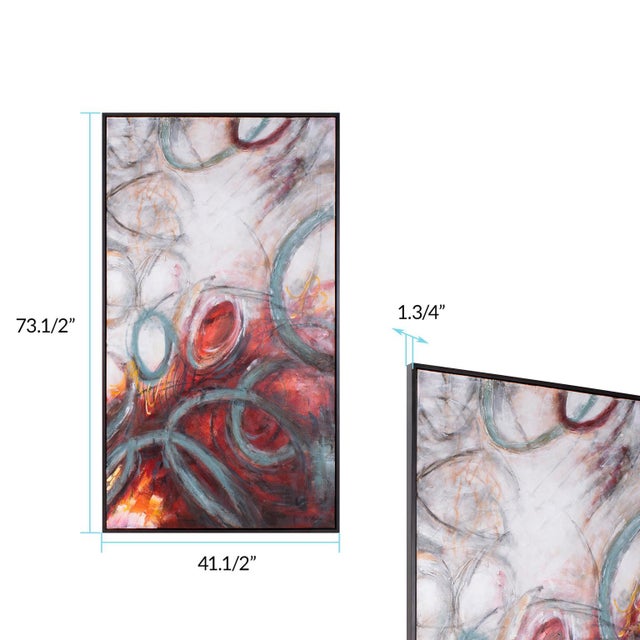 Stabilizing The Confusion Hand Painted Wall Art For Sale - Image 9 of 10