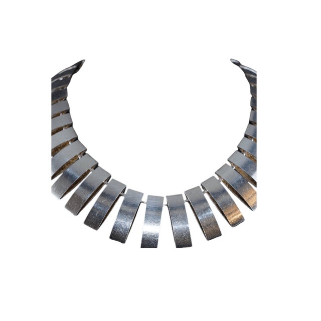 Mid-Century Modern Arno Malinowski (1899-1976) Georg Jensen Mid Century Modern Sterling Necklace For Sale - Image 3 of 9