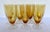 1940s Mid-Century Modern Cambridge Glass Co. Amber Optic Stem 3121 Goblets - Set of 7 For Sale - Image 10 of 13