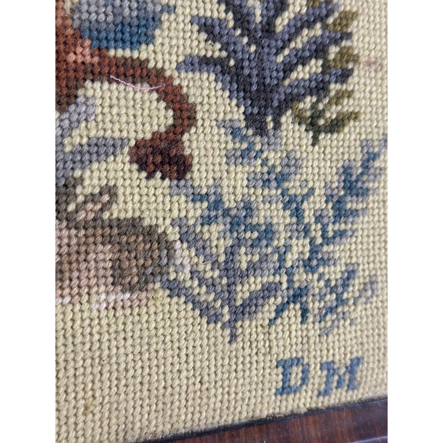 1960s Vintage Lion Needlepoint, Framed For Sale - Image 5 of 8